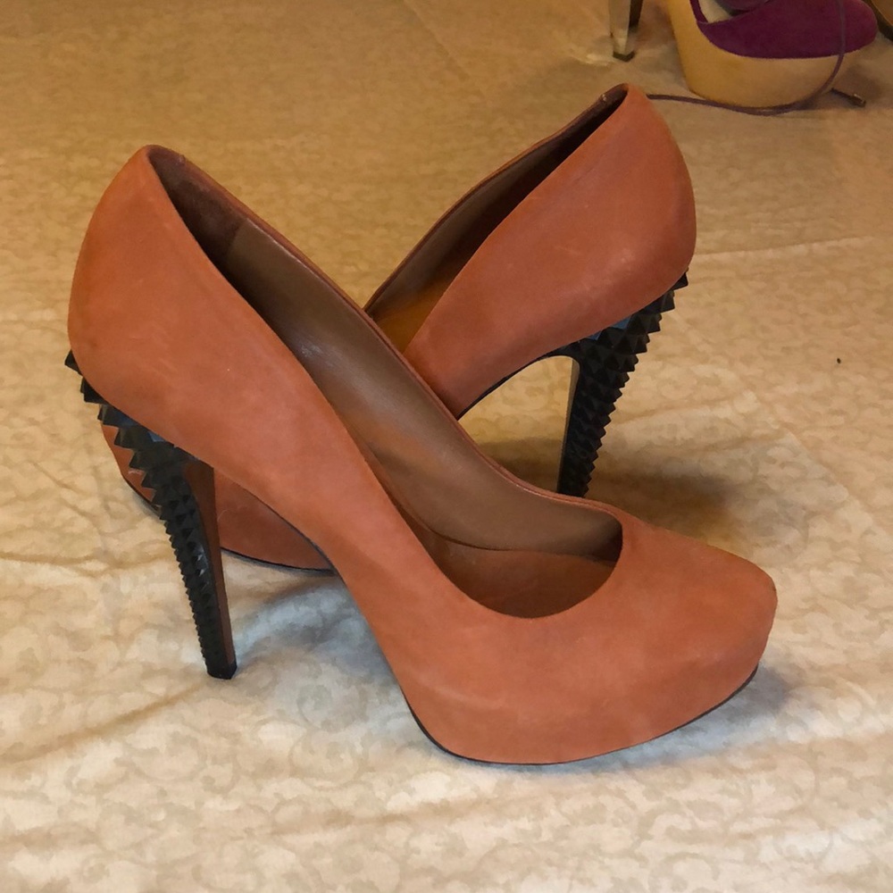burnt orange strappy heels